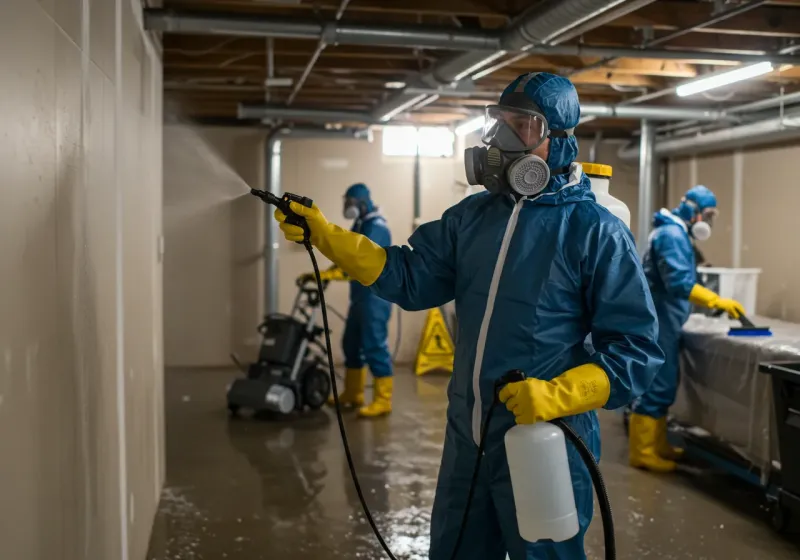 Basement Sanitization and Antimicrobial Treatment process in Queen Creek, AZ
