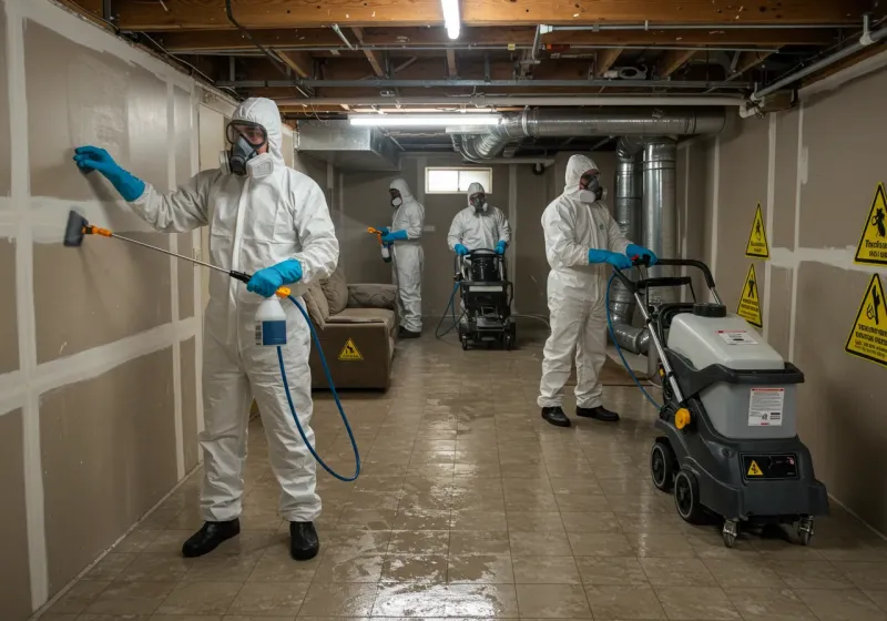 Basement Moisture Removal and Structural Drying process in Queen Creek, AZ